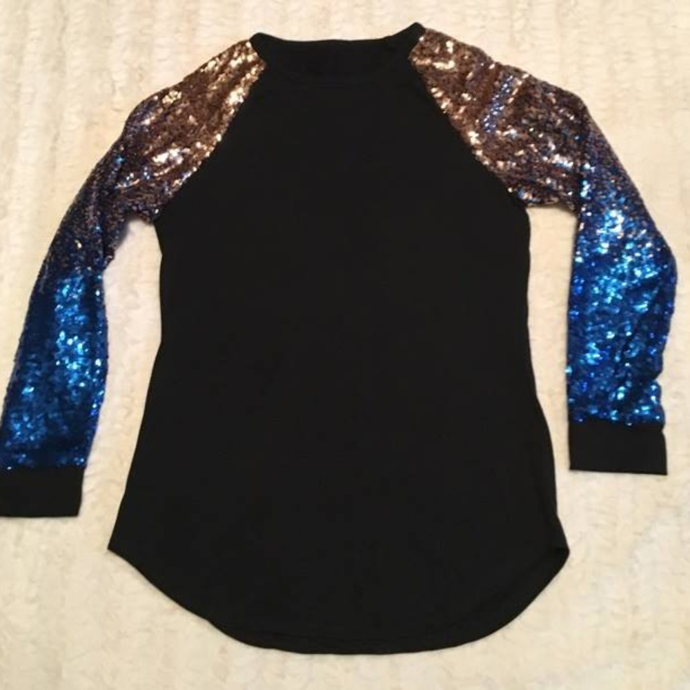 Sequin Raglan Tees NWOT